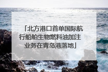 北方港口首单国际航行船舶生物燃料油加注业务在青岛港落地