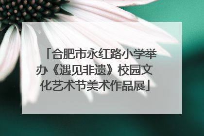 合肥市永红路小学举办《遇见非遗》校园文化艺术节美术作品展