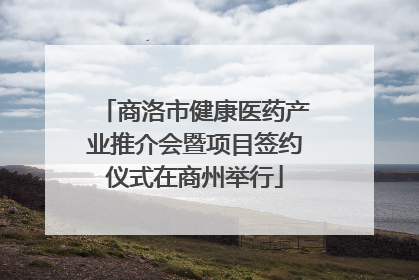 商洛市健康医药产业推介会暨项目签约仪式在商州举行