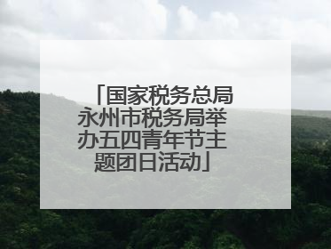 国家税务总局永州市税务局举办五四青年节主题团日活动