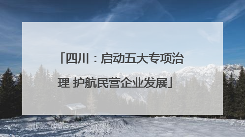 四川：启动五大专项治理 护航民营企业发展