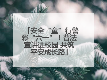 安全“童”行警彩“六一”！普法宣讲进校园 共筑平安成长路
