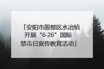 安阳市殷都区水冶镇开展“6·26”国际禁毒日宣传教育活动
