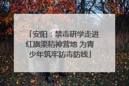 安阳：禁毒研学走进红旗渠精神营地 为青少年筑牢防毒防线