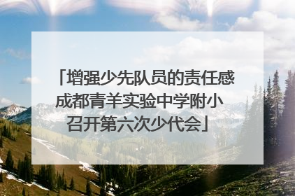 增强少先队员的责任感 成都青羊实验中学附小召开第六次少代会