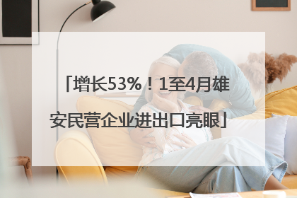 增长53%！1至4月雄安民营企业进出口亮眼