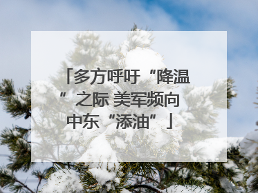 多方呼吁“降温”之际 美军频向中东“添油”