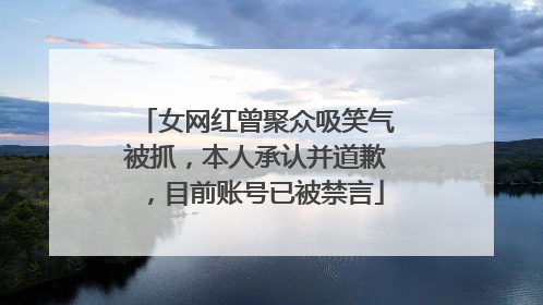 女网红曾聚众吸笑气被抓，本人承认并道歉，目前账号已被禁言