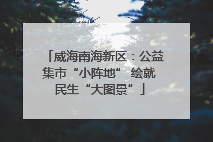 威海南海新区：公益集市“小阵地” 绘就民生“大图景”