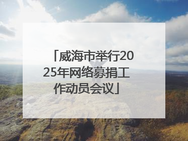 威海市举行2025年网络募捐工作动员会议