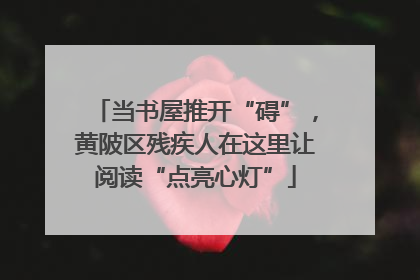 当书屋推开“碍”，黄陂区残疾人在这里让阅读“点亮心灯”