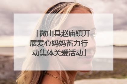 微山县赵庙镇开展爱心妈妈蓄力行动集体关爱活动