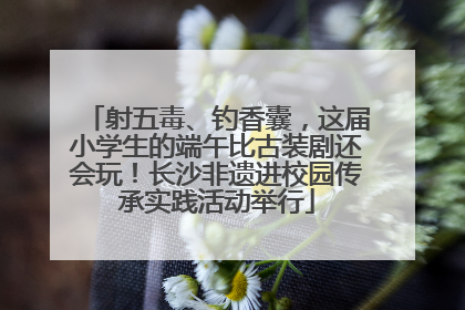 射五毒、钓香囊，这届小学生的端午比古装剧还会玩！长沙非遗进校园传承实践活动举行