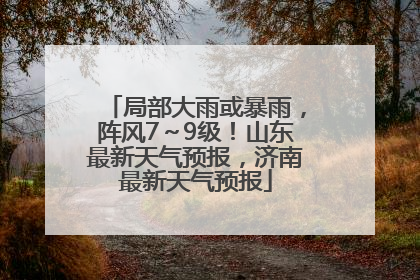 局部大雨或暴雨，阵风7～9级！山东最新天气预报，济南最新天气预报