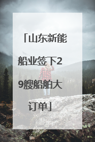 山东新能船业签下29艘船舶大订单