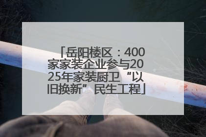 岳阳楼区：400家家装企业参与2025年家装厨卫“以旧换新”民生工程