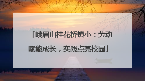 峨眉山桂花桥镇小：劳动赋能成长，实践点亮校园