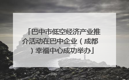 巴中市低空经济产业推介活动在巴中企业（成都）幸福中心成功举办