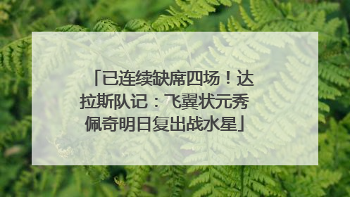 已连续缺席四场！达拉斯队记：飞翼状元秀佩奇明日复出战水星