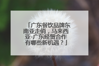 广东餐饮品牌东南亚走俏，马来西亚-广东经贸合作有哪些新机遇？