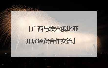 广西与埃塞俄比亚开展经贸合作交流