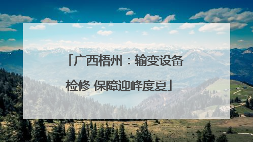 广西梧州：输变设备检修 保障迎峰度夏