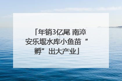 年销3亿尾 南漳安乐堰水库小鱼苗“孵”出大产业