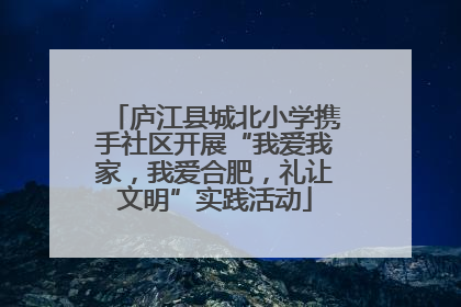 庐江县城北小学携手社区开展“我爱我家，我爱合肥，礼让文明”实践活动