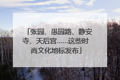 张园、愚园路、静安寺、天后宫……这些时尚文化地标发布