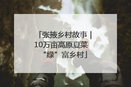 张掖乡村故事｜10万亩高原夏菜“绿”富乡村