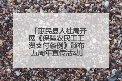 惠民县人社局开展《保障农民工工资支付条例》颁布五周年宣传活动