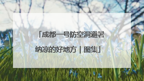 成都一号防空洞避暑纳凉的好地方｜图集