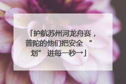 护航苏州河龙舟赛，普陀的他们把安全 “划” 进每一秒→
