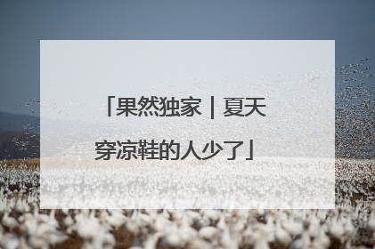 果然独家｜夏天穿凉鞋的人少了