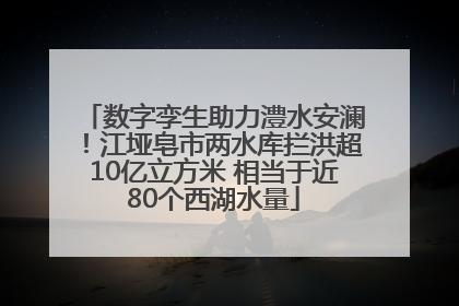 数字孪生助力澧水安澜！江垭皂市两水库拦洪超10亿立方米 相当于近80个西湖水量