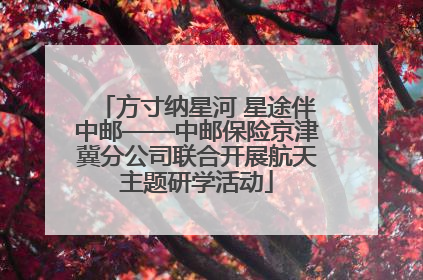 方寸纳星河 星途伴中邮——中邮保险京津冀分公司联合开展航天主题研学活动
