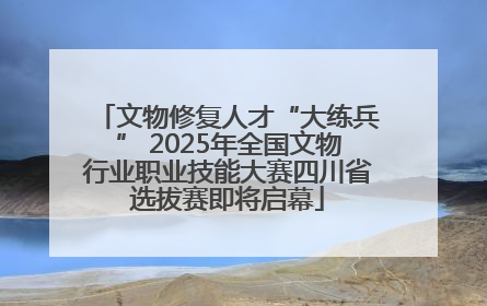 文物修复人才“大练兵” 2025年全国文物行业职业技能大赛四川省选拔赛即将启幕