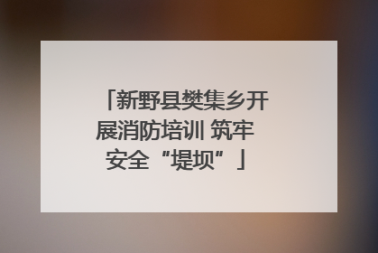 新野县樊集乡开展消防培训 筑牢安全“堤坝”