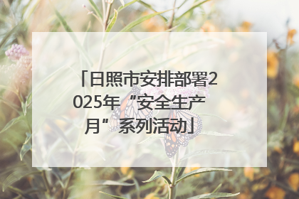 日照市安排部署2025年“安全生产月”系列活动
