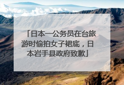 日本一公务员在台旅游时偷拍女子裙底，日本岩手县政府致歉