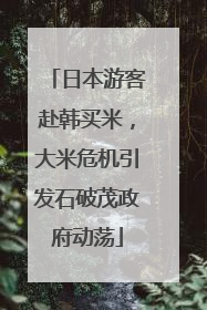 日本游客赴韩买米，大米危机引发石破茂政府动荡