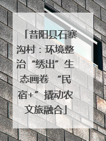 昔阳县石寨沟村：环境整治“绣出”生态画卷 “民宿+”撬动农文旅融合