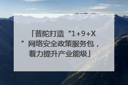 普陀打造“1+9+X”网络安全政策服务包，着力提升产业能级