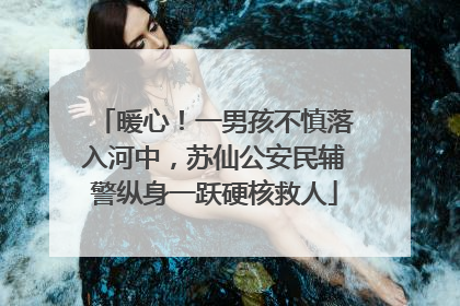 暖心！一男孩不慎落入河中，苏仙公安民辅警纵身一跃硬核救人