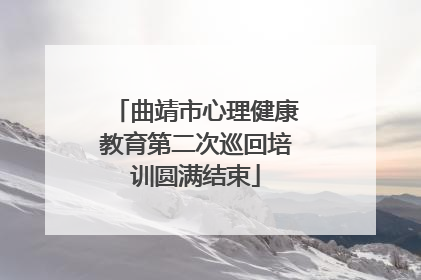 曲靖市心理健康教育第二次巡回培训圆满结束