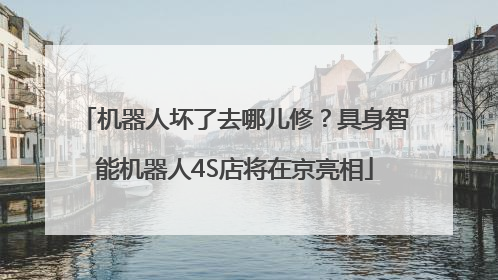 机器人坏了去哪儿修？具身智能机器人4S店将在京亮相