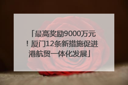 最高奖励9000万元！厦门12条新措施促进港航贸一体化发展
