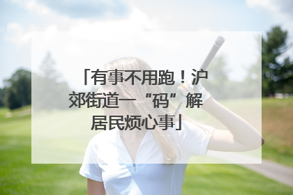 有事不用跑！沪郊街道一“码”解居民烦心事