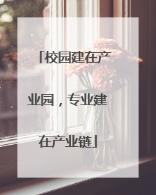 校园建在产业园，专业建在产业链