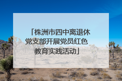 株洲市四中离退休党支部开展党员红色教育实践活动